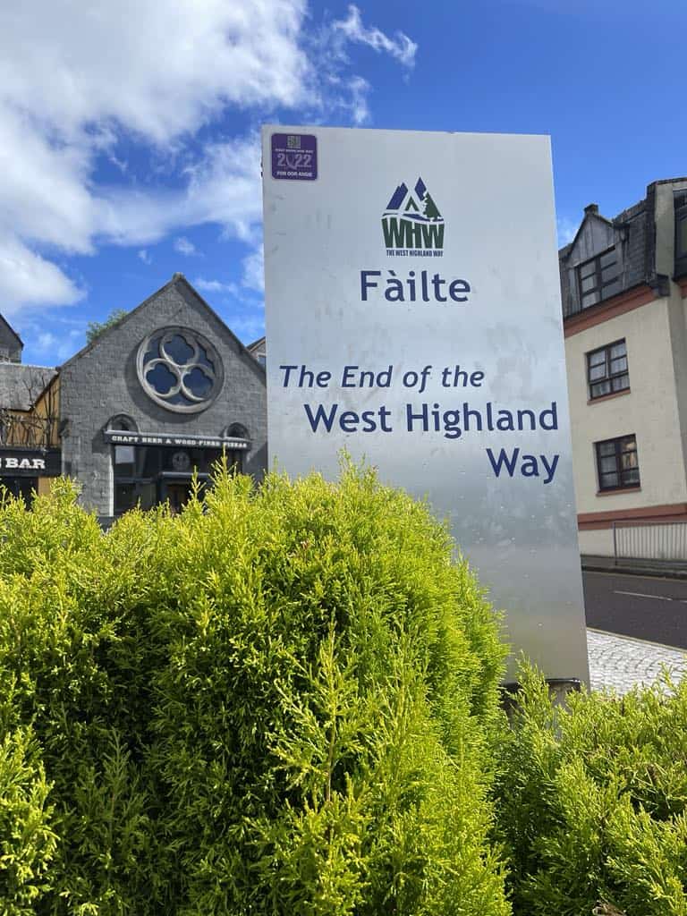 Konec West Highgland Way ve Fort William