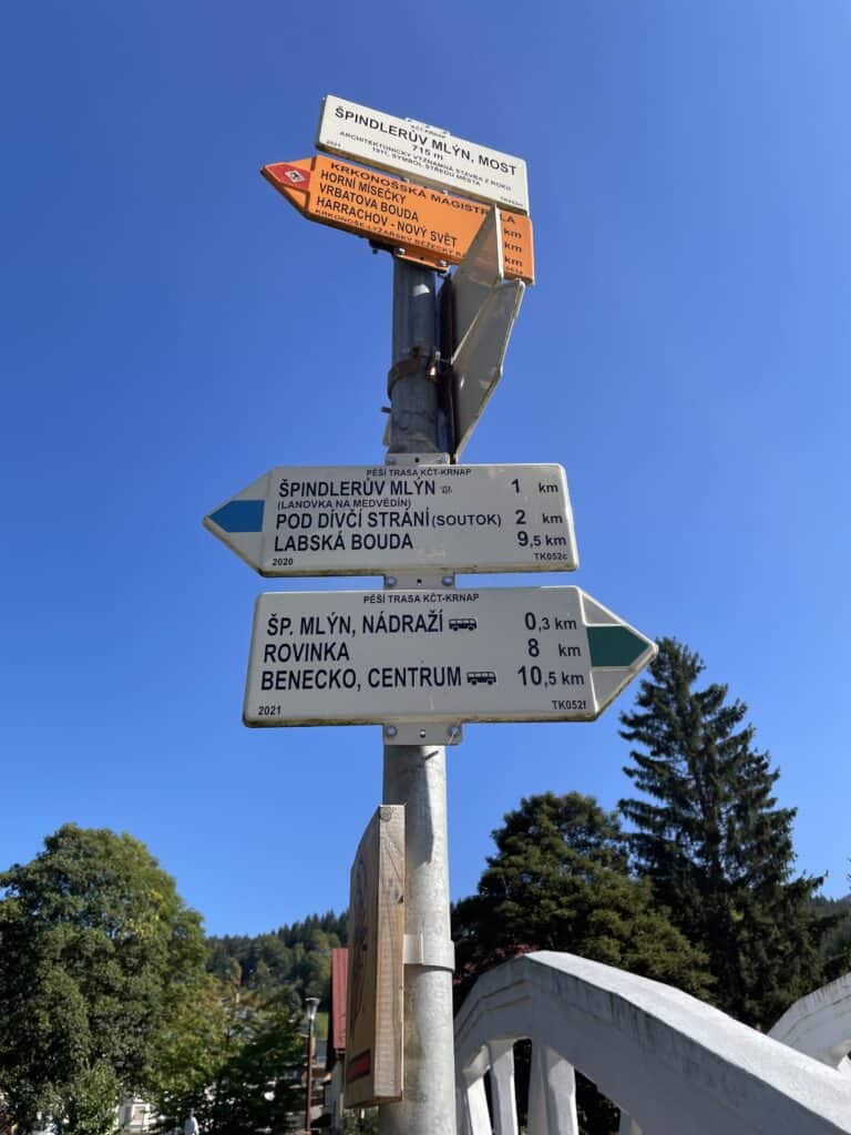 Turistické značení v Krkonoších
