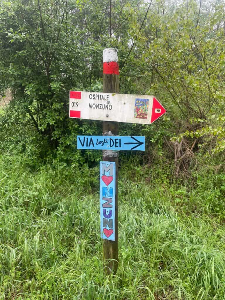 Via degli Dei - Turistické značení